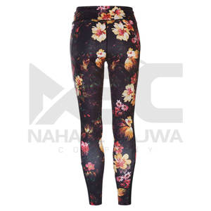 กางเกงเลกกิ้งสำหรับเล่นโยคะฟิตเนสยิมของผู้หญิงสีพื้นพิมพ์ซับลิเมชัน - Product Image 2