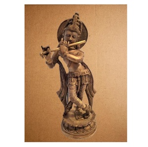Diseño único Vintage Lord Krishna con acabado antiguo perfecto para sala de estar, oficina o decoración de habitación de meditación - Product Image 1