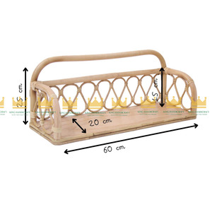 Classic 60 cm <b>Wall</b> <b>Shelf</b> Made of Rattan and Natural Wood for Bedding Adds Elegance to Home Interior - Product Image 5