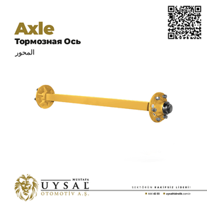 Nouvel essieu non freiné UYS-117010, poutre d'angle, pièces de remorque, par Mustafa Uysal, fabricant de la meilleure qualité en Turquie - Product Image 3