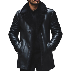 แจ็คเก็ตหนังมอเตอร์ไซค์ทรงบอมเบอร์ ระบายอากาศได้ดี ด้านหน้าปักตัวอักษร แต่งขอบด้วยขนแกะ ผ้าแคนวาส สไตล์นักบิน แฟชั่นฤดูหนาว ปี 2025 ผลิตตามแบบ ODM ตามสั่ง - Product Image 1