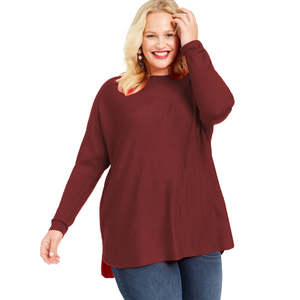Maglione a maniche lunghe da donna International Concepts Plus Size High-Low, taglia 2X - Product Image 1