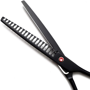 Ciseaux de toilettage de qualité supérieure Ciseaux droits noirs professionnels pour le toilettage d'animaux de compagnie - Product Image 3
