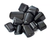 Pierres Roulées en Agate Noire Naturelle Faite à la Main, Pierres de Guérison, Décoration d'Intérieur, Vente en Gros