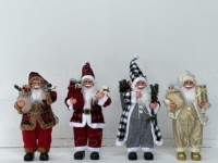 Vente en gros Mme Père Noël debout avec panier Figurine de Noël Figure Décoration 30cm/45cm/60cm Père Noël Poupée