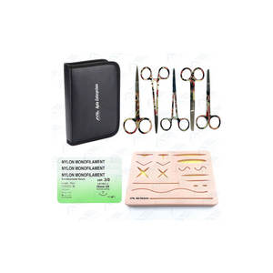 Kit de Instrumentos Quirúrgicos, Kit de Sutura con Instrumentos Médicos, Almohadilla de Silicona Grande, Práctica de Sutura para Entrenamiento Médico - Product Image 1