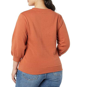 Women's 100% Cotton Sweatshirts 2025 Breathable Casual Pullover Custom OEM Design for Summer and Winter Wholesale - Product Image 4