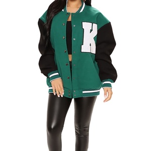 Veste universitaire de haute qualité pour femmes vêtements de sport d'hiver avec fermeture à boutons côtelés à manches longues vêtements d'extérieur mode imprimé techniques - Product Image 6