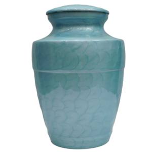 Unique Look Aluminium Adult Cremation Urns With Sky Blue Color <b>Enamel</b> Finished <b>Metal</b> Funeral Urns <b>For</b> Ashes . - Product Image 1