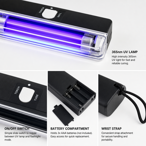 Lámpara UV Portátil para Reparación de Parabrisas, Luz de Curado de Resina para Vidrio Automotriz, Kit de Herramientas Portátil para Reparación de Grietas en Ventanas de Automóviles - Product Image 2