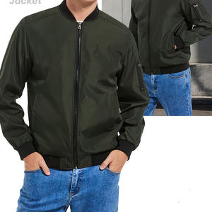 Veste bomber pour homme de bonne qualité avec fermeture éclair, logo personnalisé, coupe-vent, prix de gros, vestes bomber d'hiver pour homme de haute qualité - Product Image 3