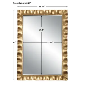 Miroir en métal avec cadre en aluminium doré décoratif de haute qualité de conception moderne forme et taille personnalisées - Product Image 6