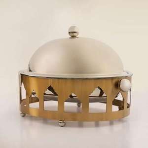 Marmite en bois arabe de qualité supérieure, fait main, luxe, forme ronde, pour table, cuisine, maintien au chaud des aliments - Product Image 5