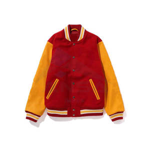 แจ็คเก็ตหนังแท้ดีไซน์ล่าสุดสำหรับผู้ชายและผู้หญิง สไตล์วาร์ซิตี้ เบสบอล คอลเลจ ยูนิเวอร์ซิตี้ คุณภาพสูง - Product Image 1