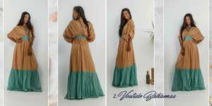 Robe maxi prête-à-porter, robe maxi bohème, robe longue à manches longues - Product Image 3