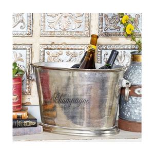 Latest Design Best Quality Aluminium Rough Nickel Finishing Champagne Ice <b>Bucket</b> with Custom Logo Accept for <b>Beer</b> Barware Events - Product Image 1