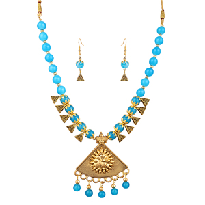 Triangle Ganesh oxydé bleu ciel # # # #   Triangle Ganesh en alliage oxydé bleu ciel, réédition # # # #   Alliage fabriqué "New Title Alloy" - Product Image 3