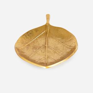 Elegante bandeja decorativa en forma de hoja de oro, elegante centro de mesa de Metal, perfecto para mesa de comedor, uso festivo o decoración del hogar - Product Image 2