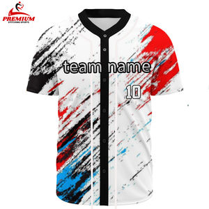 Maillot de baseball à col rond respirant, évacuant l'humidité, séchage rapide, 100% polyester, unisexe, en gros à prix avantageux - Product Image 1