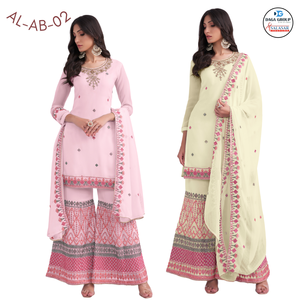 Beautifully Crafted Semi-Stitched Indian & Pakistani Ethnic Suit Festive Polyester Women's Floor-Length Party Kurta/<b>Kurti</b> - Product Image 3