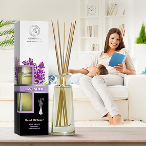 Aromatika Lavender 100ml <b>Reed</b> <b>Diffuser</b> with Natural Essential <b>Oil</b> Long Lasting Calming Room Aroma - Product Image 4