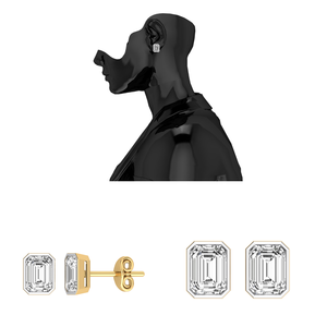 Super qualité or massif 10 carats élégant exportateur indien boucles d'oreilles pour femmes IGI certifié 2 carats diamant cultivé en laboratoire VS1 clarté - Product Image 5