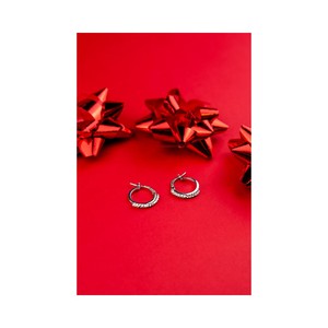 Pendientes de Aro Redondos de Lujo Del Pia Srl, Alta Calidad, 10mm, Chapados en Oro de 18K, Plata de Ley 925, Venta al Por Mayor - Product Image 2