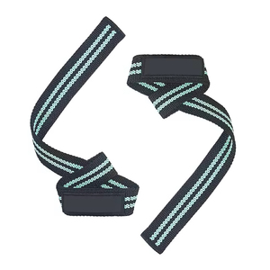Logotipo de color personalizado correas de levantamiento de pesas deporte ajustable grueso rígido negro gimnasio muñequeras levantamiento de pesas - Product Image 4