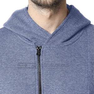 Venta al por mayor de alta calidad 73% poliéster 23% algodón 380gsm cálido hombres personalizados de gran tamaño Sudadera con capucha para hombres con cremallera - Product Image 4