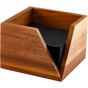 Servilletero de madera de estilo clásico para mesas y encimeras de cocina - Product Image 1