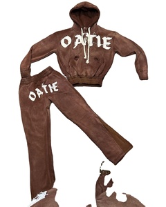 Personalizado poliéster/algodón francés Terry mujer de talla grande invierno a prueba de viento transpirable desgastado bordado Patchwork Sudadera con capucha - Product Image 4