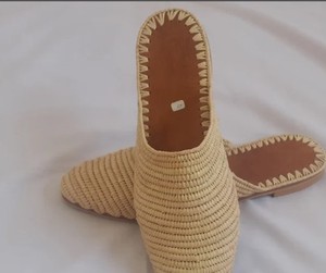Moroccan Raphia <b>Shoes</b>, Raphia Slippers,birthday Gift, Traditional Rafia slippers - Product Image 1