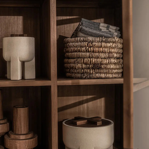 Meuble de rangement latéral de style mid-century en rotin, bois massif, bar/maison/salle à manger, meubles de villa - Product Image 3