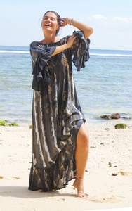 Vestido estampado de bloques de algodón para mujer, vestido largo estampado de bloques a mano, ropa de verano, Túnica informal, vestido cómodo holgado y en forma - Product Image 3