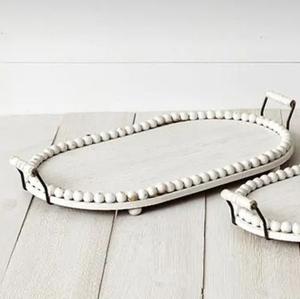 Plateau de service en bois au design unique de taille personnalisée avec poignée en métal Caractéristiques décoratives en acier inoxydable et laiton pour usage domestique - Product Image 4