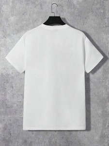 T-shirt grande taille imprimé DTG graphique de haute qualité de couleur contrastée avec short T-shirt et short en coton épais à épaules tombantes - Product Image 6