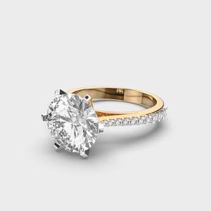 <b>Solitaire</b> Accent 8mm Lab Grown Diamond Engagement Wedding Proposal <b>Ring</b> <b>Silver</b> Jewelry Occasional Wear for Parties for Your - Product Image 6