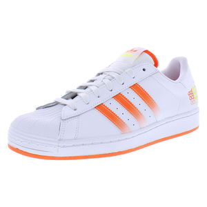 <b>For</b> Superstar <b>Mens</b> <b>Shoes</b> Model MSS-GZ4748 Color Cloud <b>White</b>/Impact Orange/Beam Yellow 100% Authentic - Product Image 1