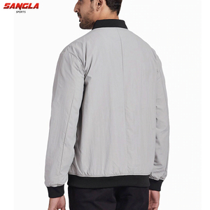 Chaqueta Bomber de algodón ajustada para hombre, gran oferta, ropa de abrigo OEM profesional, chaqueta de cuero impermeable de talla grande de punto - Product Image 5