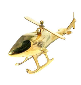Or décoratif d'avion de table en laiton fait à la main fini utilisé dans le bureau à domicile et le salon d'hôtel. - Product Image 4