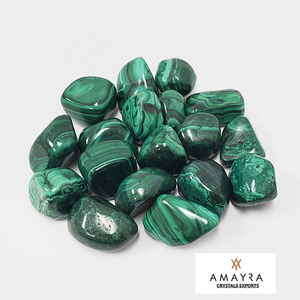Pierre précieuse Malachite Tumble Stone Vente en gros Agate de qualité supérieure Tumble à vendre Agate Crystals Acheter auprès d'Amayra Crystal Exports India - Product Image 3