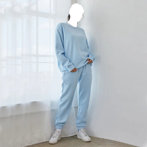 Chándal personalizable unisex de talla grande, sudadera de manga larga transpirable de lana suave, pantalones, logotipos estampados de secado rápido - Product Image 5
