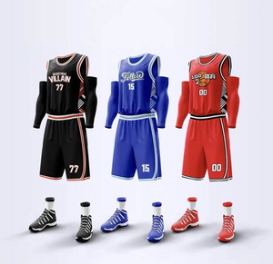 Uniforme de basket-ball imprimé rayé de qualité pour hommes/femmes/jeunes numéro de nom personnalisé Production rapide respirant pour l'été/printemps - Product Image 4