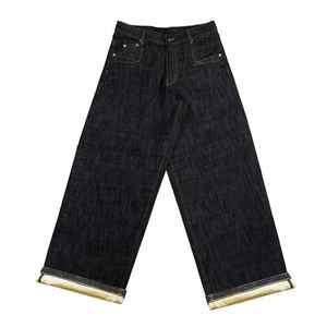 Vaqueros de mezclilla de algodón sin agua para hombre MS Handicraft, talla personalizada, cierre de botones, estilo moderno desgastado - Product Image 5