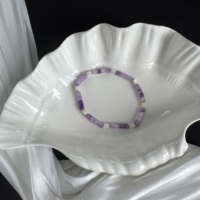 Lot de 10 Bracelets Perles Violettes Personnalisés Étanche avec Pierres Précieuses, Améthyste et Perles d'Eau Douce Naturelles – Cadeau Idéal pour Femme