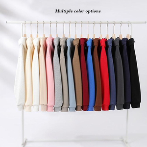 400 Gsm vierge hommes entièrement personnalisé fait confortable Streetwear coton personnalisé poids lourd solide pull à capuche - Product Image 2