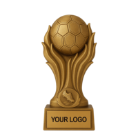 WeiVista Trophée de Football en Résine Or Argent Bronze Flamme Coupe de Football Prix Sportif Personnalisé Fabricant