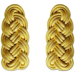 Trenzas de Trébol de Marruecos sobre Fieltro Rojo, Espadas con Cruz de Oro Británica, Epaulettes Ceremoniales, Ribete de Trenza Trenzada, Color Personalizado - Product Image 4