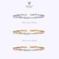 Exclusivas Pulseras de Diamantes Unisex Personalizables de 6.5 Pulgadas, Brazaletes de Oro de 14K con Diamantes Cultivados en Laboratorio de 6.0-7.0 Quilates, Corte Brillante, Certificados por IGI
