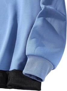 Sudadera con capucha de algodón 100% de alta calidad para hombre, nueva y elegante costura de 2 colores con estampado de bordado, sudaderas con capucha de entrenamiento de invierno - Product Image 4